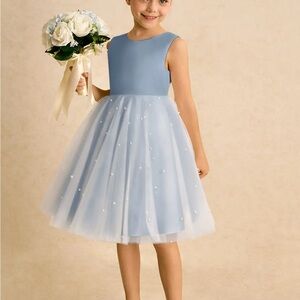 Azazie Esme Dress in Dusty Blue